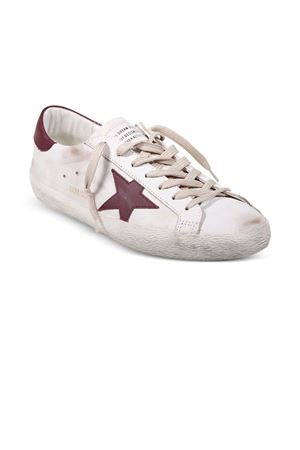 White and bordeuax leather Super-Star sneakers GOLDEN GOOSE | GMF00101F00811410350